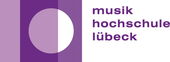 Logo der Musikhochschule Lübeck in der Fabre Lila